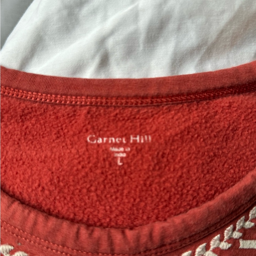Garnet Hill Brick Red Knit Top